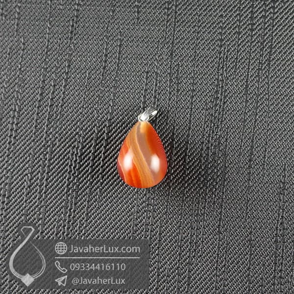 گردنبند سنگ عقيق مدل کابی _ کد : 400524 — تصویر ۳