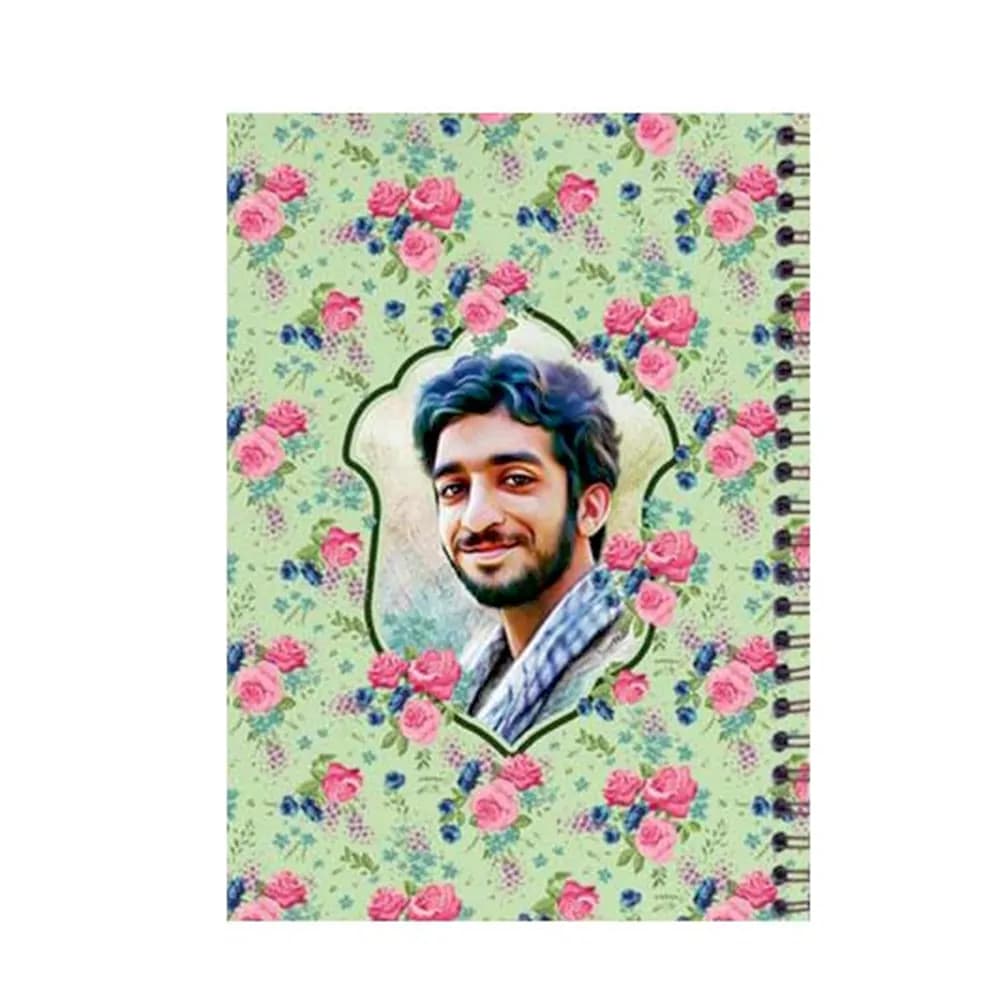 يادداشت 50 برگ فنری سايز 14*10 جيبی گل دار شهدا بهشت — تصویر ۹