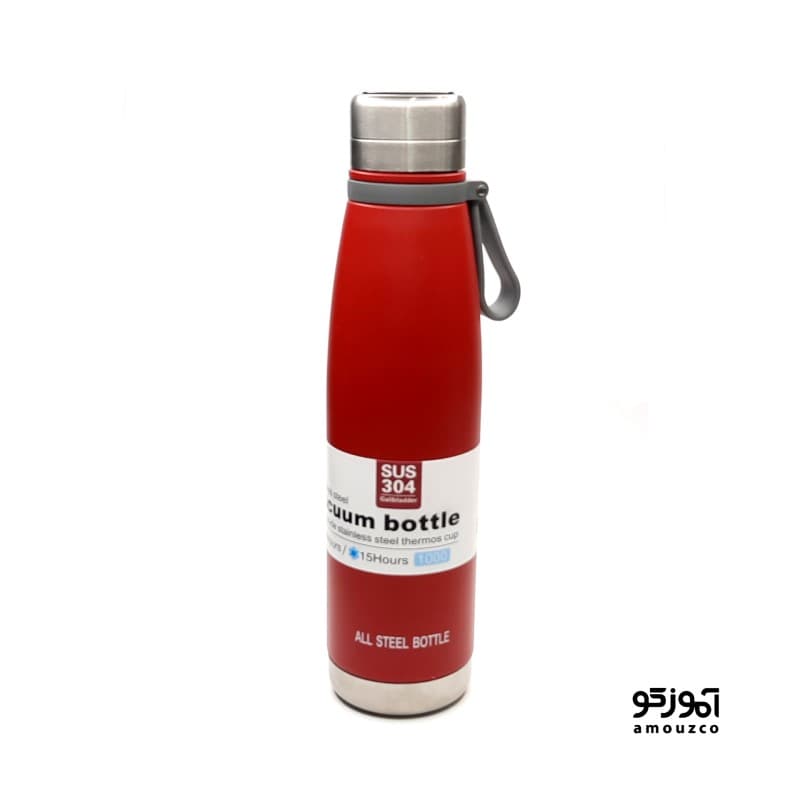 قمقمه فلاسکی 1000ml مدل 6070 دماسنج دار (قرمز)