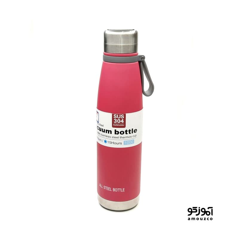 قمقمه فلاسکی 1000ml مدل 6070 دماسنج دار (صورتی)