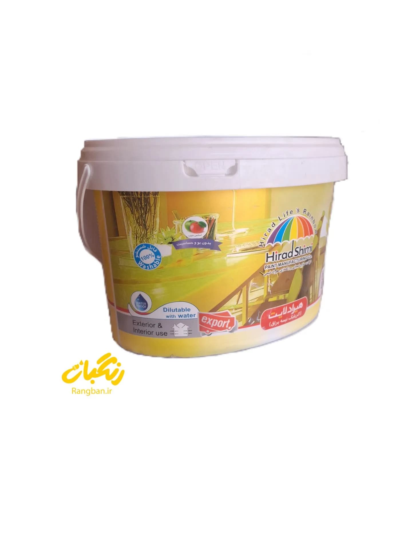 رنگ اکریلیک نیم براق لایت دبه هیراد شیمی — تصویر ۲