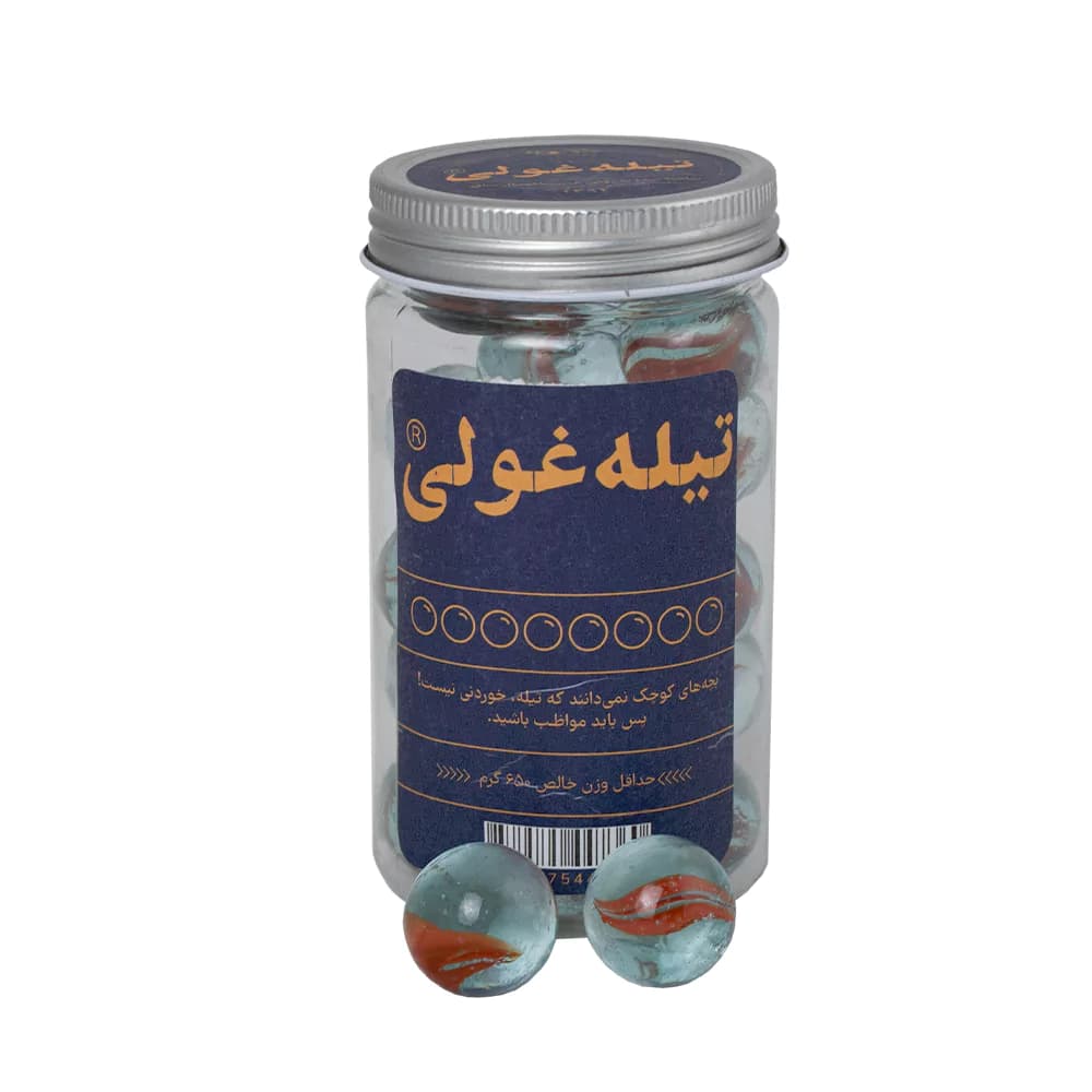 تيله غولی 30 عددی شيشه ای مدل EA03 دكمه