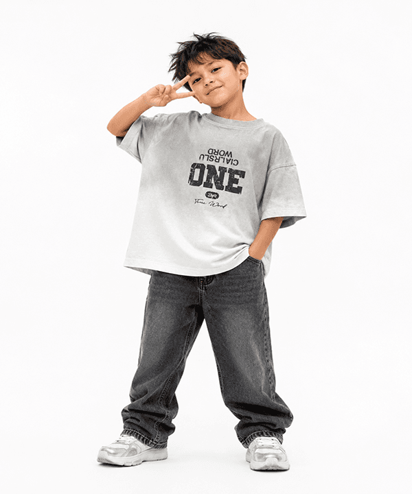 تیشرت دو رنگ ONE WORD کد:56457