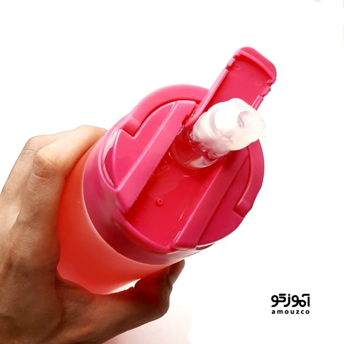 قمقمه Royal Ford نی دار 700ml مدل 7578 (صورتی) — تصویر ۳