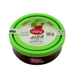مربای انجیر ویترا شیشه 350 گرمی موسوی در بسته بندی 12 عددی