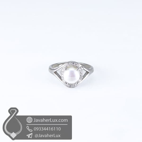 انگشتر نقره زنانه مروارید _ کد : 100586