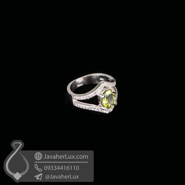انگشتر نقره زنانه زبرجد _ کد : 100582
