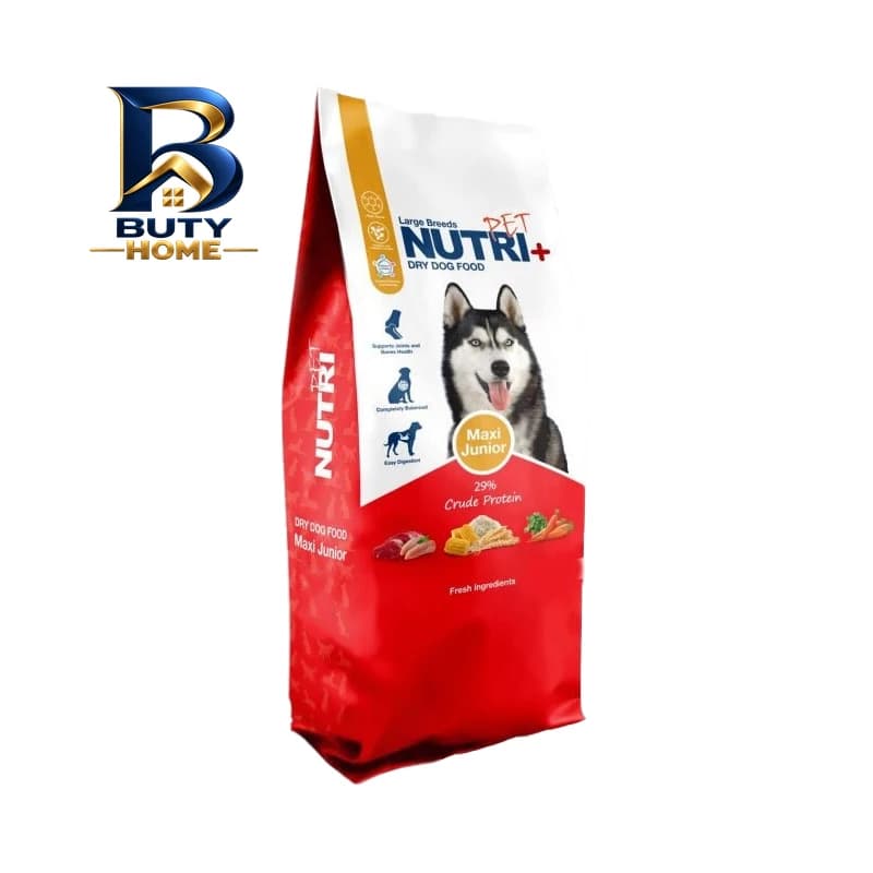 غذای خشک سگ نوتری پت مدل جونیور نژاد بزرگ با طعم گوشت، ماهی و سبزیجات وزن ۱۰ کیلوگرم اصل