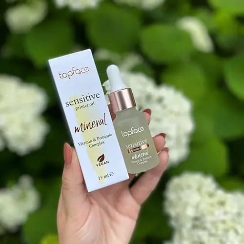 تاپ فیس روغن پرایمر آرایشی صورت مینرال پوست حساس 15ml — تصویر ۲