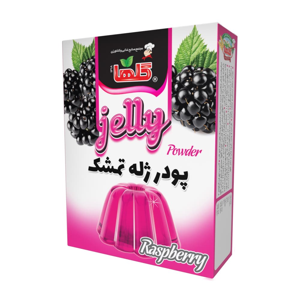 پودرژله تمشک – 100 گرم(جعبه) – باکس12- کارتن 72 گلها