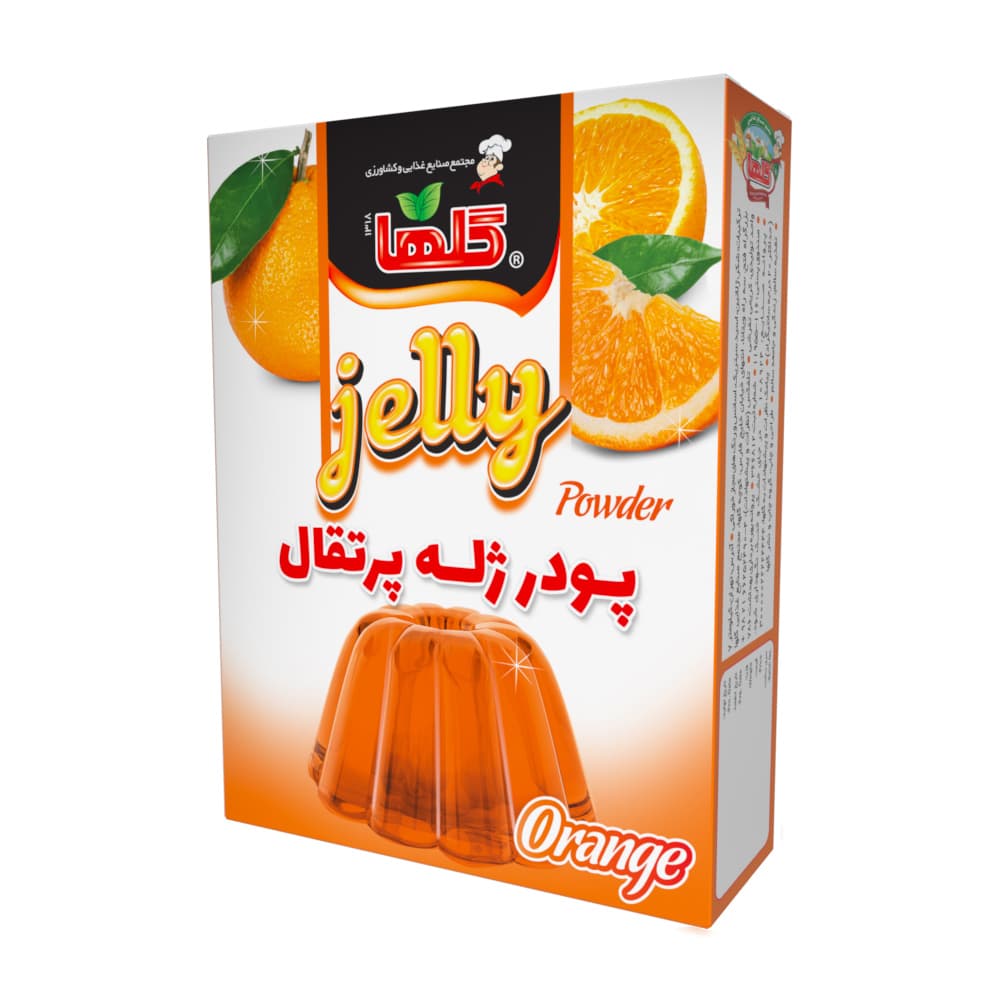 پودرژله پرتقال – 100 گرم(جعبه) – باکس12- کارتن 72 گلها
