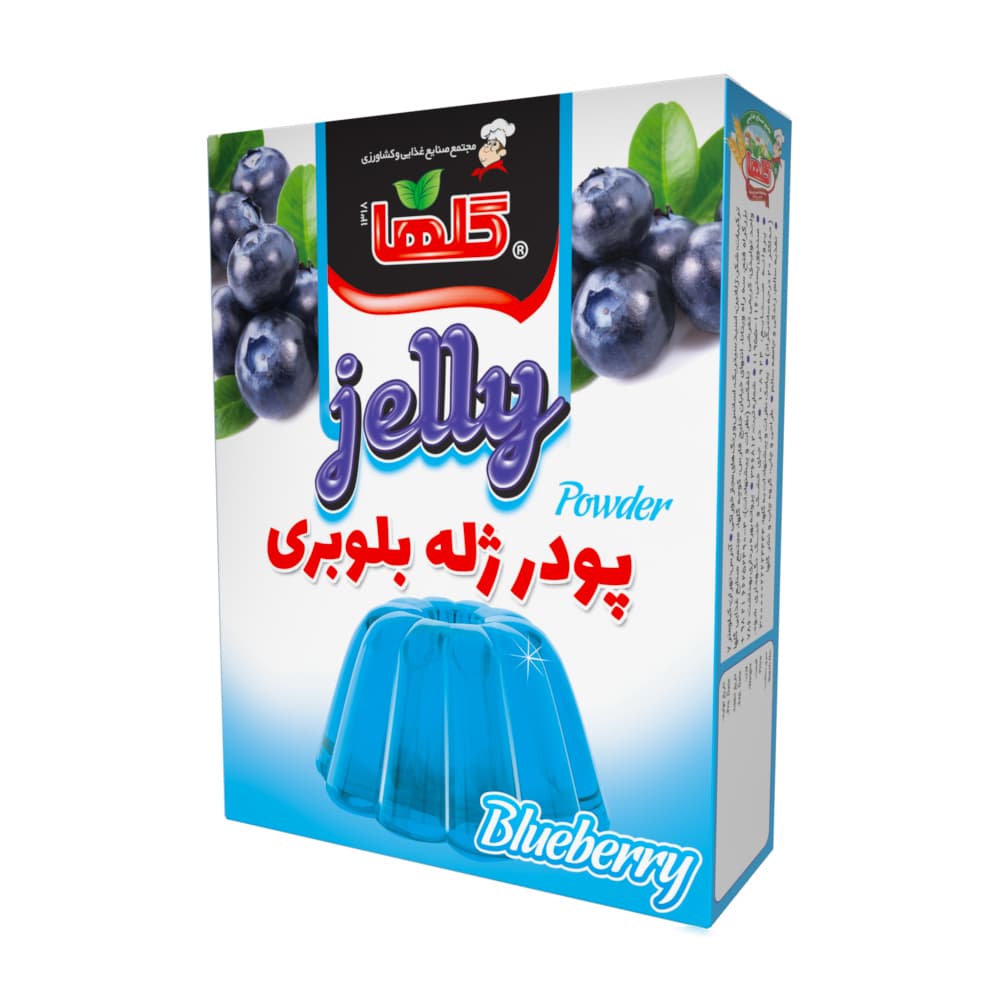 پودرژله بلوبری – 100 گرم(جعبه) – باکس12- کارتن 72 گلها