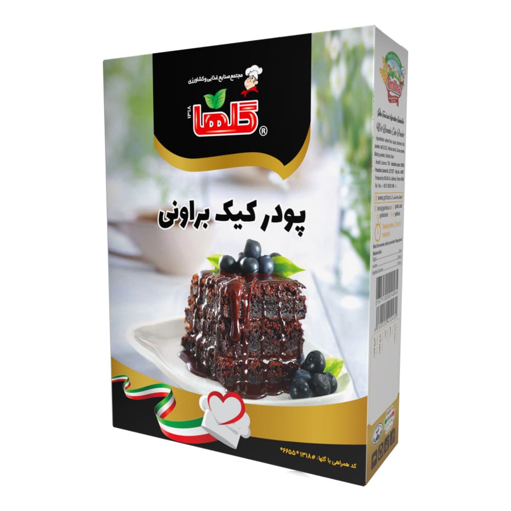 پودر کیک براوونی – 400 گرم(جعبه) – کارتن 12 تایی گلها