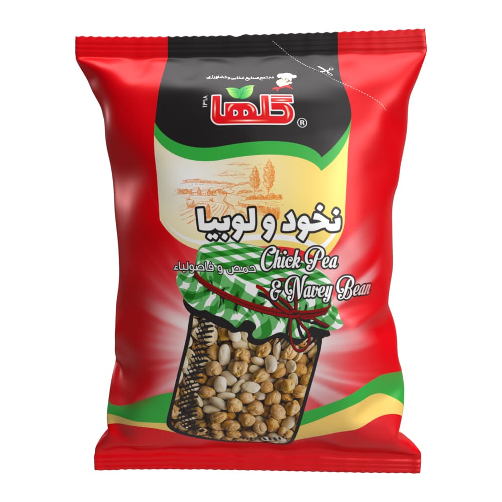 نخود لوبیا – 400 گرم(سلفون) – کارتن 20 تایی گلها