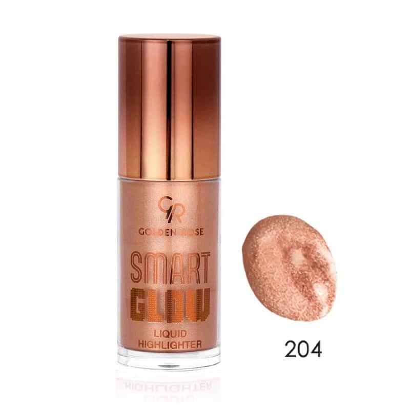 هایلایتر مایع گلدن رز مدل Smart Glow کد 204 رنگ Shimmer Bronze — تصویر ۲