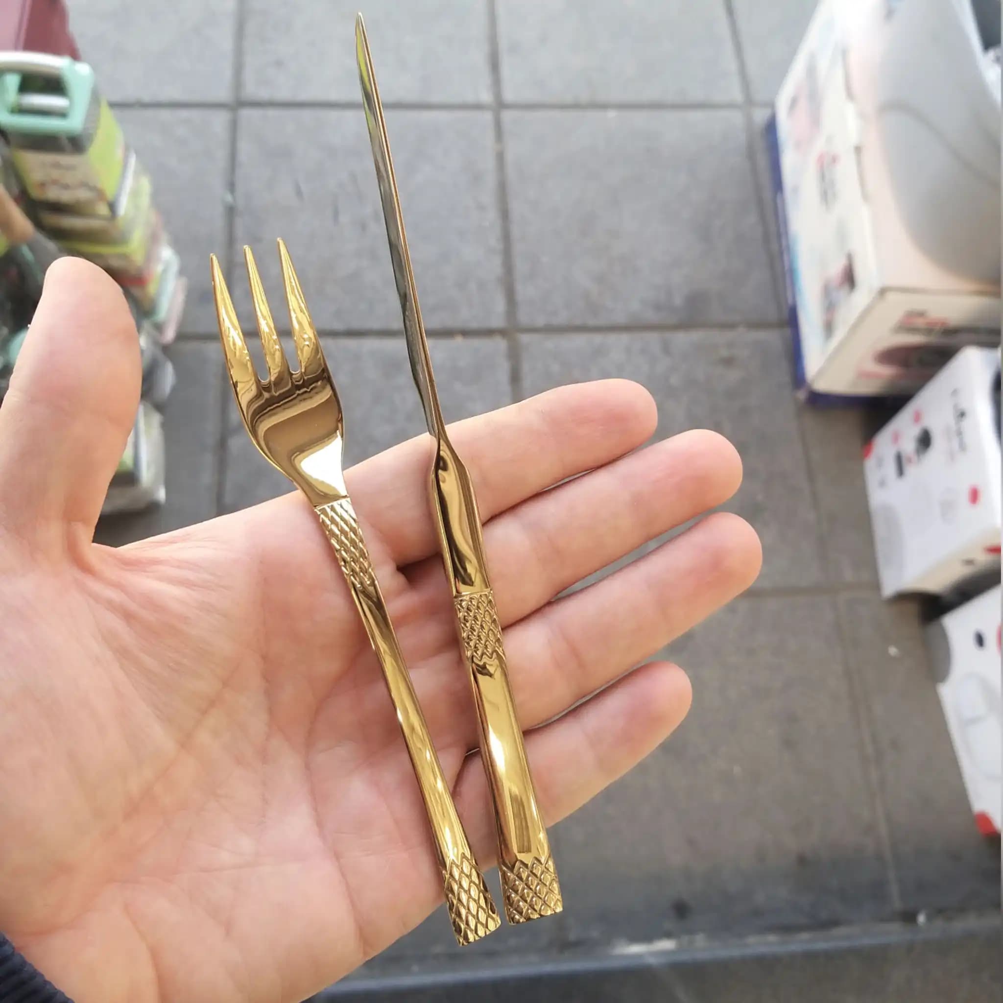 کارد و چنگال میوه خوری 12 پارچه رولنزا مدل D59W — تصویر ۴