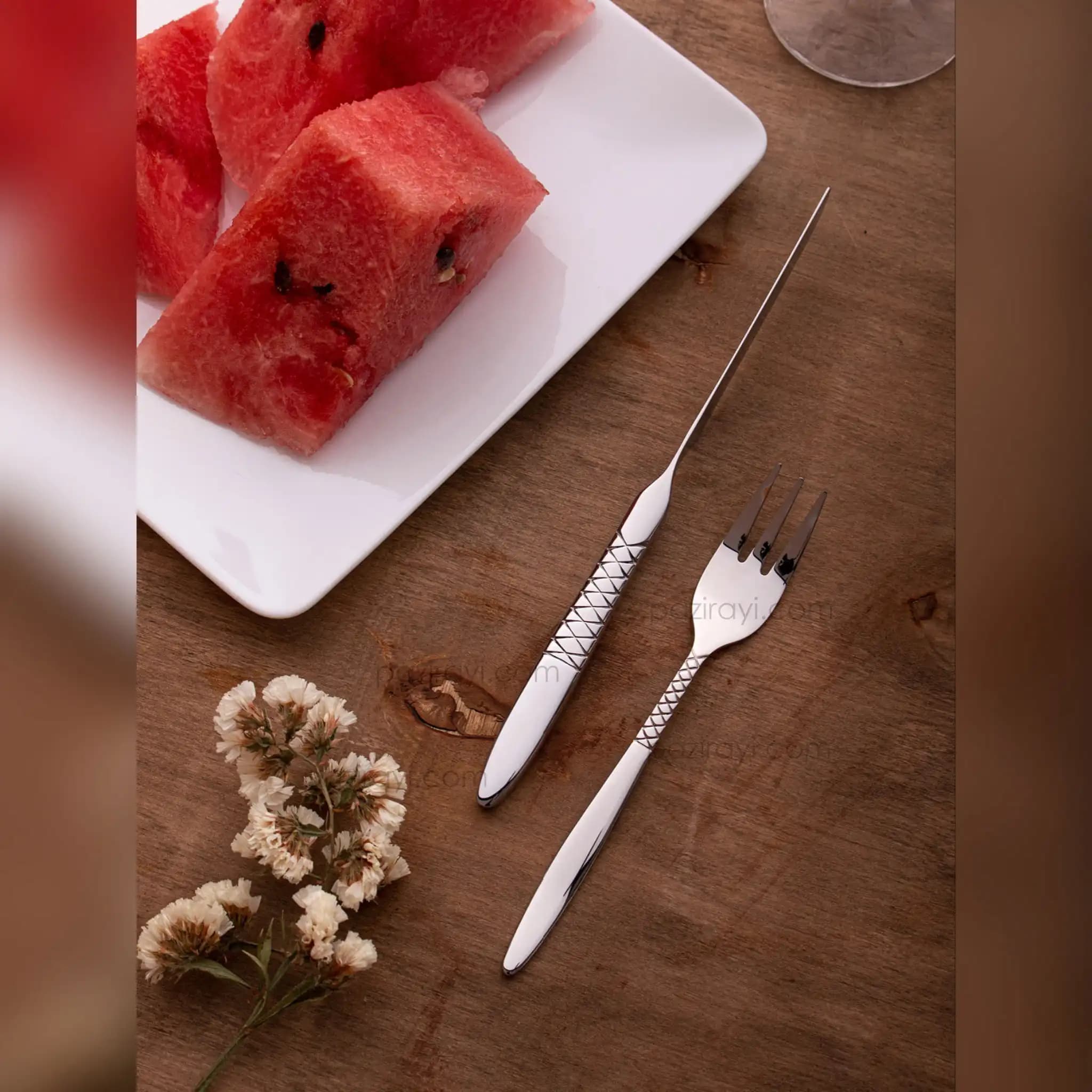 کارد و چنگال میوه خوری 12 پارچه رولنزا مدل A44 — تصویر ۲