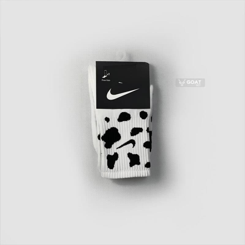 جوراب ساق بلند مشکی طرح گاو nike