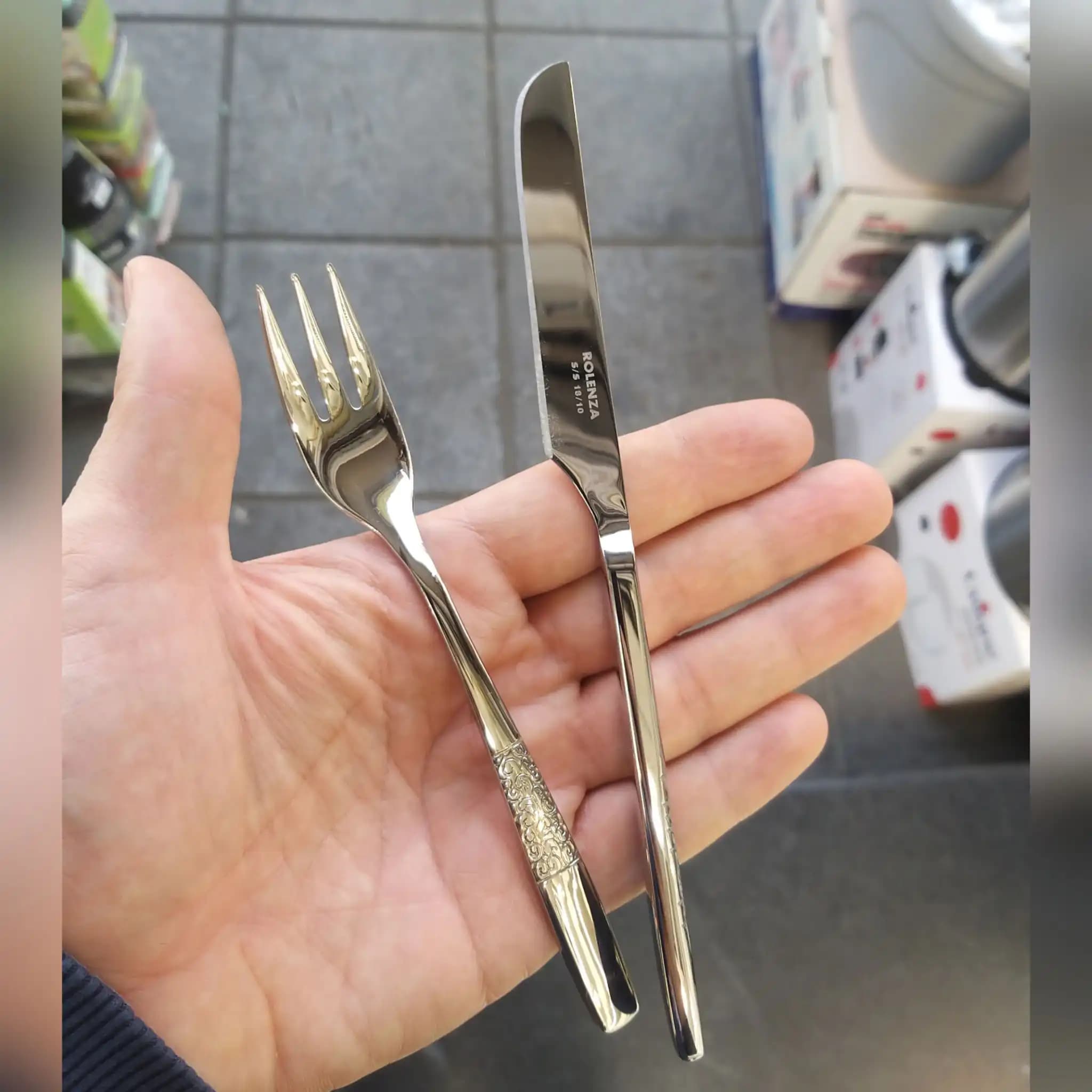 کارد و چنگال میوه خوری 12 پارچه رولنزا مدل D56 — تصویر ۳