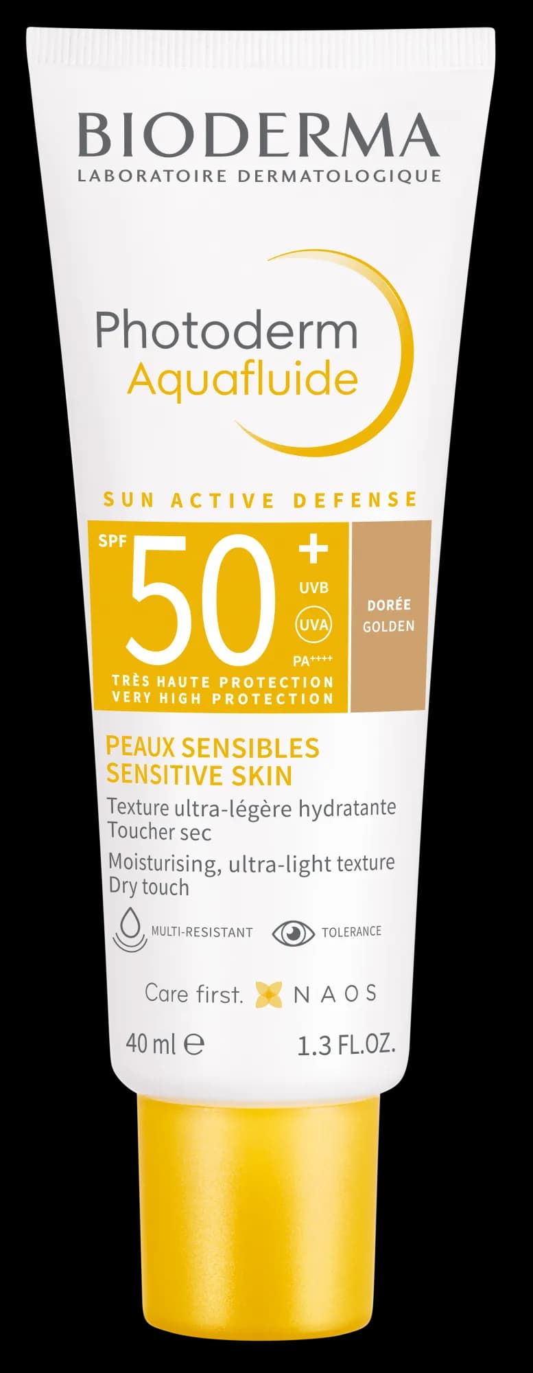 بایودرما کرم ضد آفتاب فتودرم آکوآ فلوئید رنگی تیره پوست حساس نیو پکیج 40ml SPF 50 — تصویر ۲