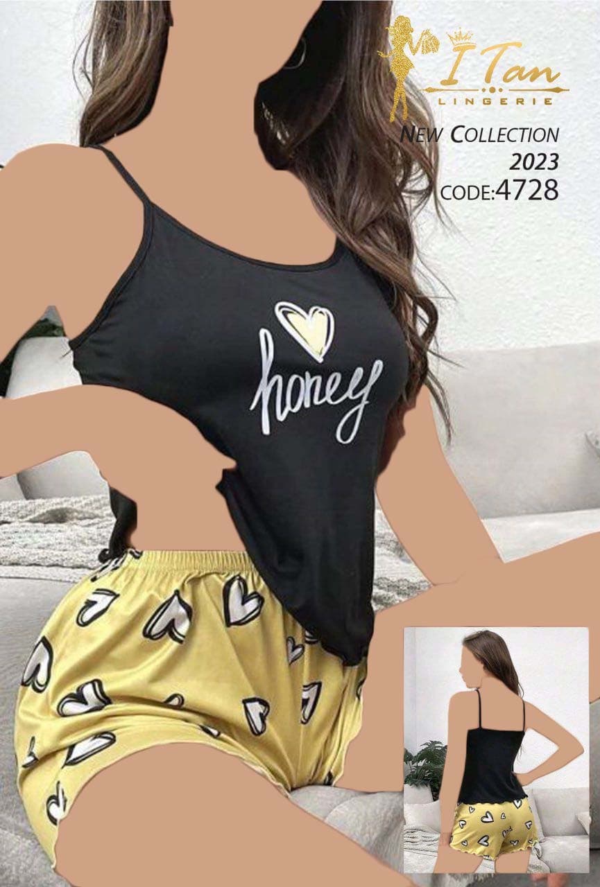 ست تاپ و شورتک طرح قلب ITan کد 4728 — تصویر ۵