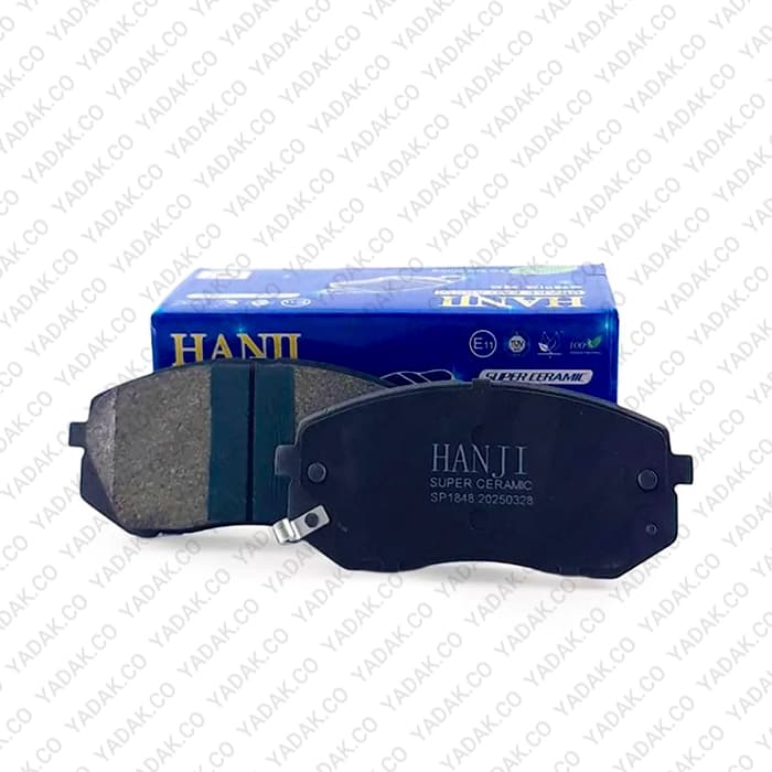 لنت ترمز جلو مناسب خودرو تیگو 5 برند هانجی وارداتی اورجینال کره (فول سرامیک)