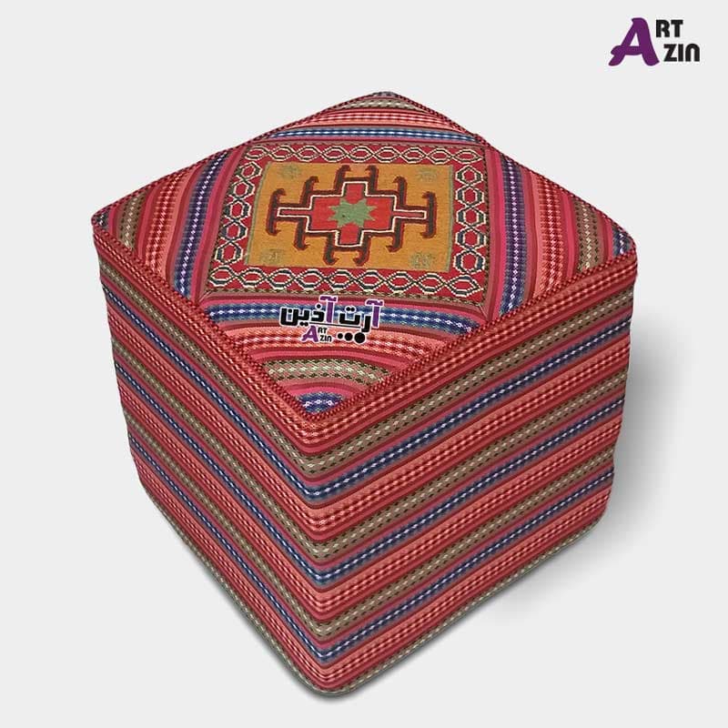پاف مبل سنتی مربع گلیم سوزنی مبلمان کد: 4-409