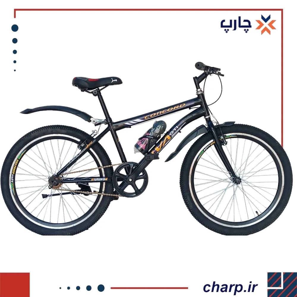 دوچرخه چارپ سایز 24 تک سرعت مشکی (فیلم دارد)