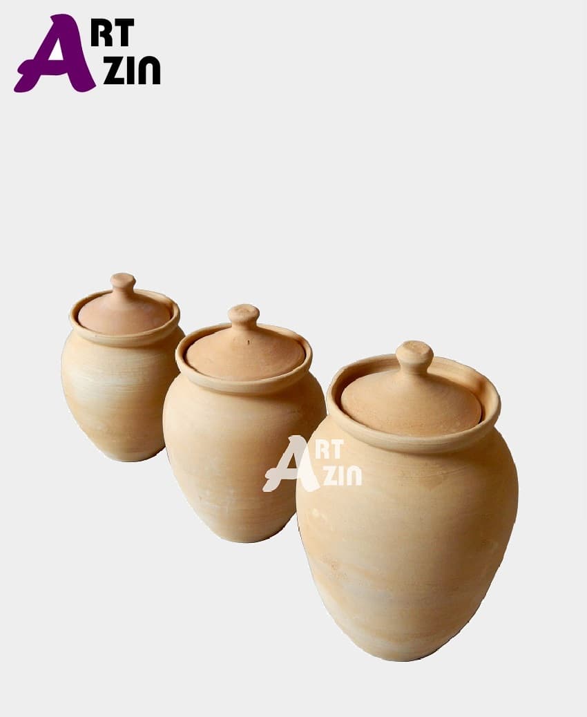 ست بانکه 3 تکه ادویه جات سفالی – کد : 313
