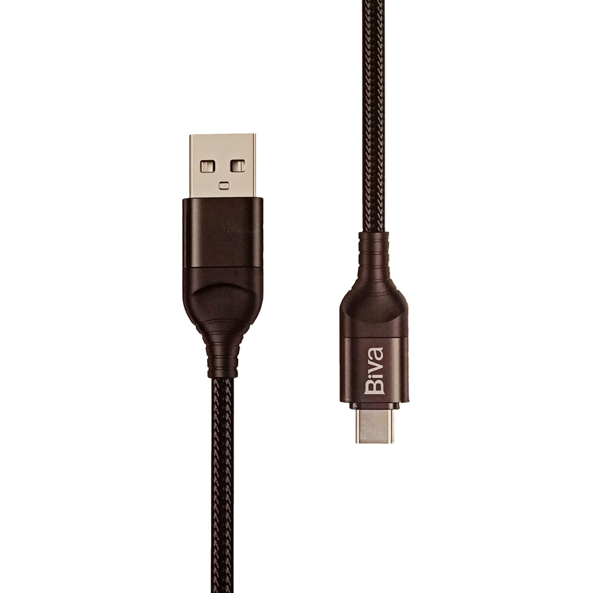 کابل فست شارژ کنفی USB به Type-C بیوا (Biva) مدل C-03T طول 1.2 متر