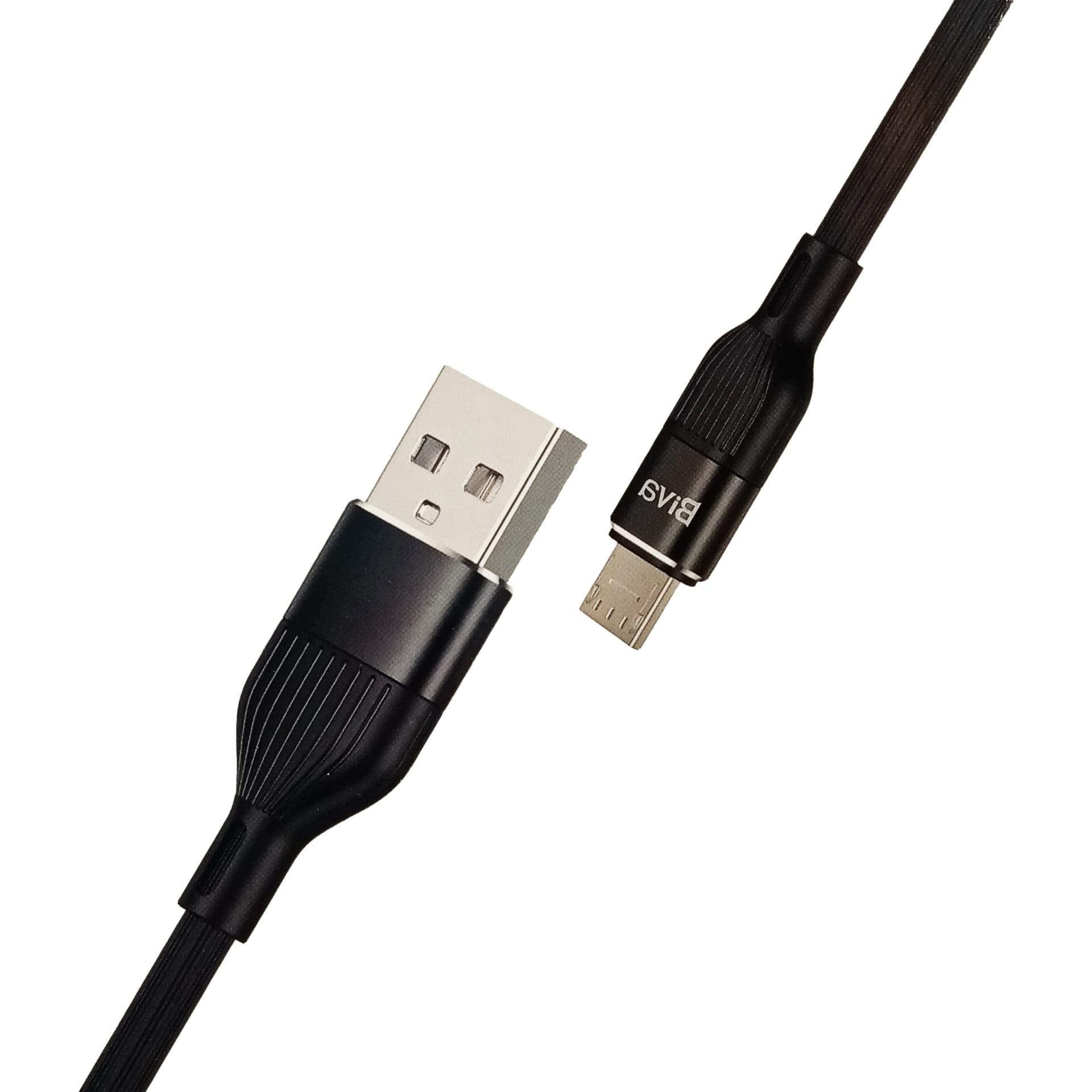 کابل فست شارژ پی وی سی USB به microUSB بیوا (Biva) مدل C-02V طول 1.2 متر