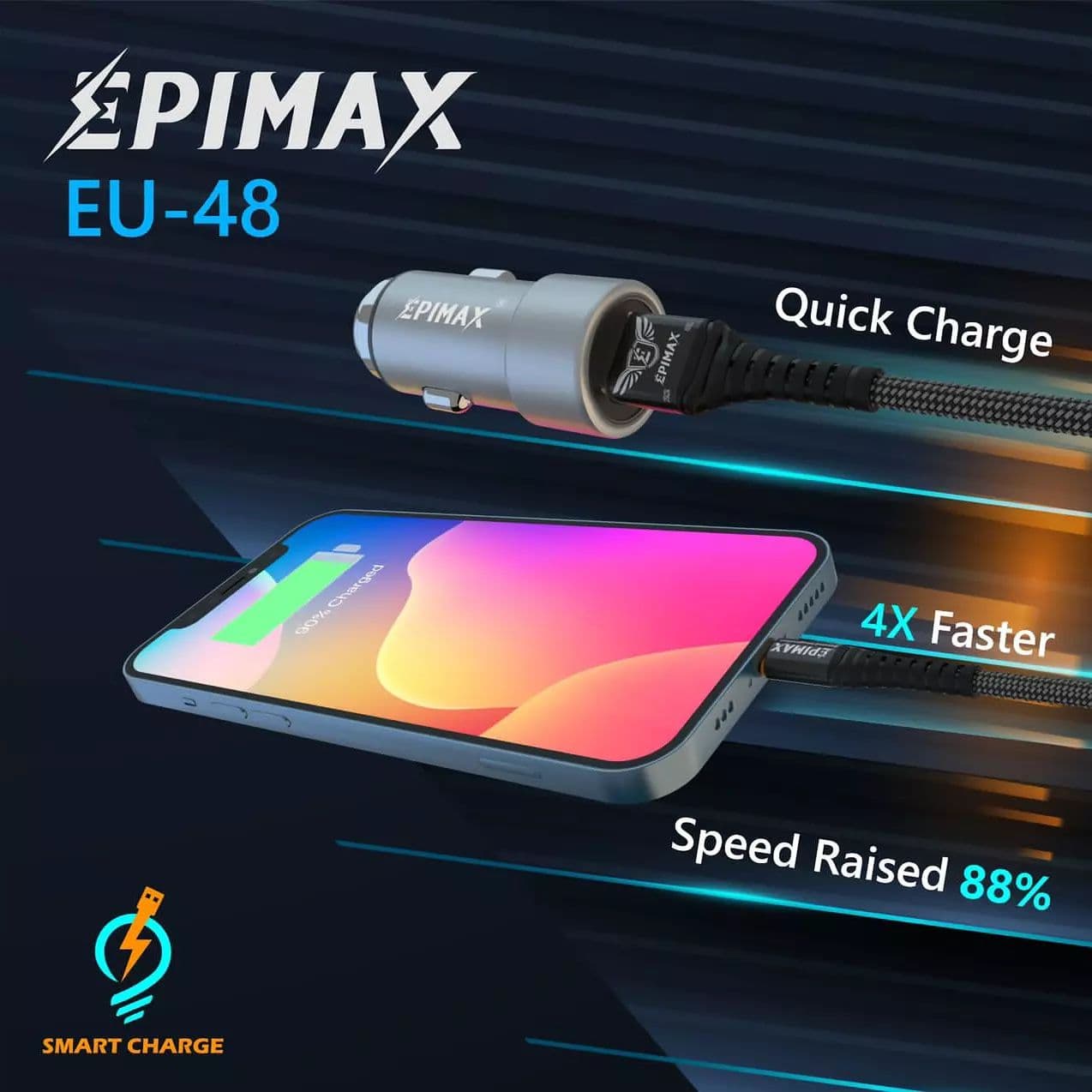 شارژر فندکی فست شارژ اپیمکس مدل EU-48 — تصویر ۵