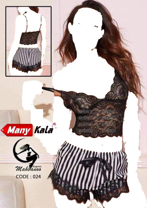 تاپ و شورتک گیپور و ساتن MAHBANOO (کد:M024)
