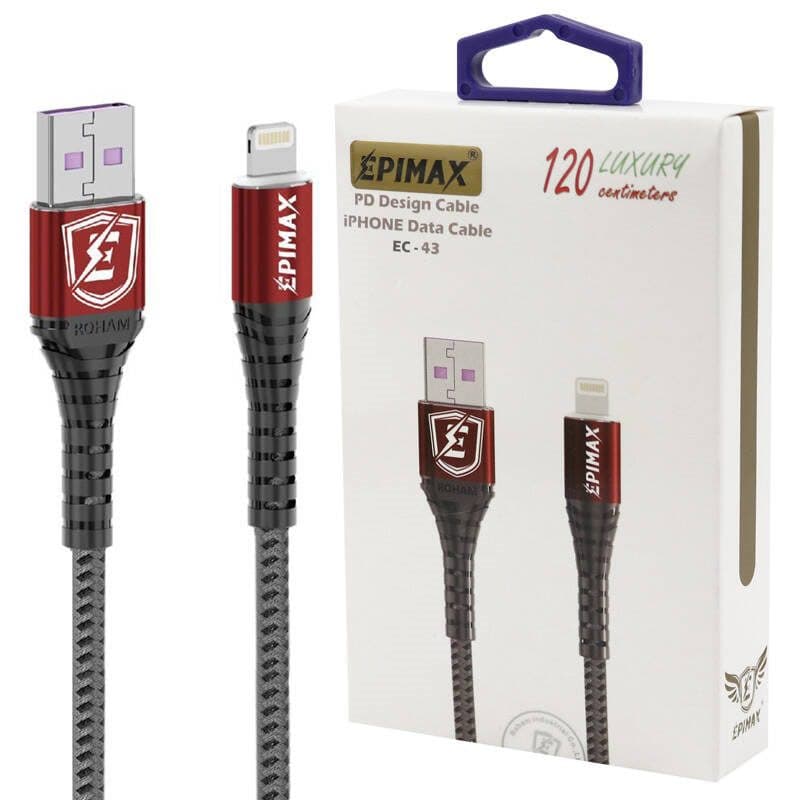 کابل فست شارژ کنفی USB به Lightning (آیفون) اپیمکس مدل EC-43 — تصویر ۲