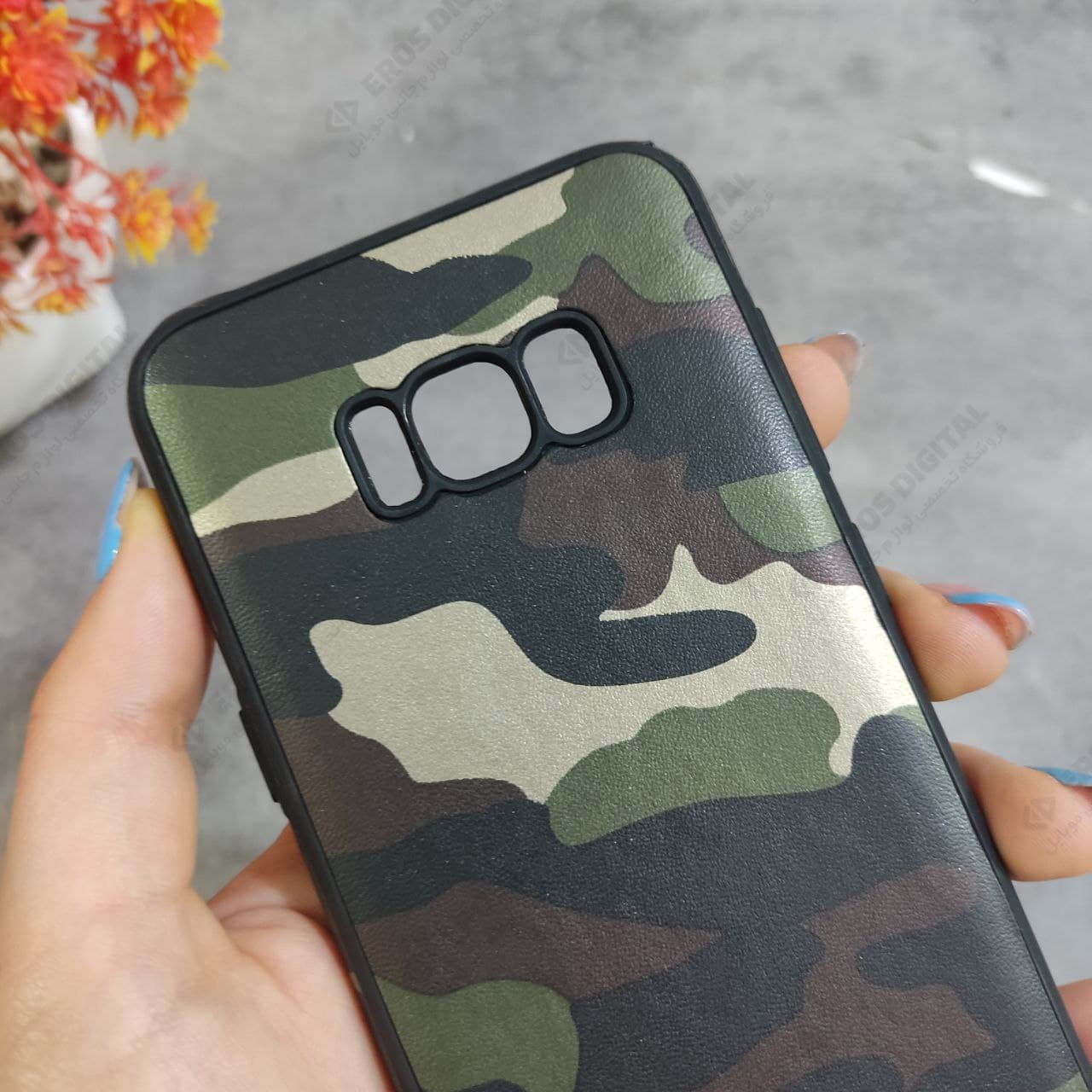 قاب گوشی Samsung Galaxy S8 پشت چرم چریکی — تصویر ۴