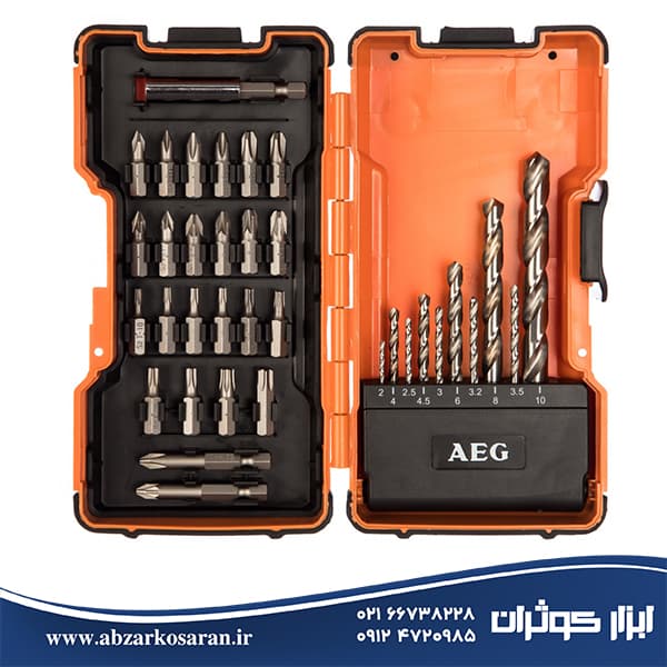 ست 35 پارچه مته آهن و سری پیچ‌گوشتی آاگ AEG