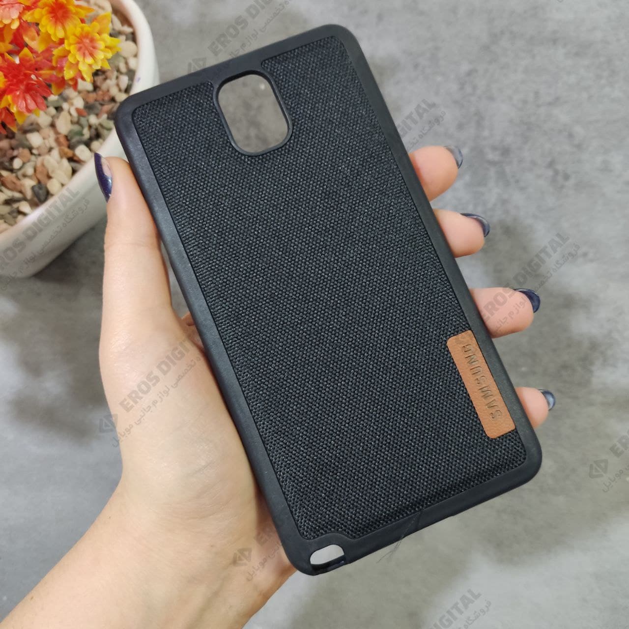 گارد گوشی Samsung Galaxy Note 3 ژله ای پشت پارچه ای لوگو چرم — تصویر ۵