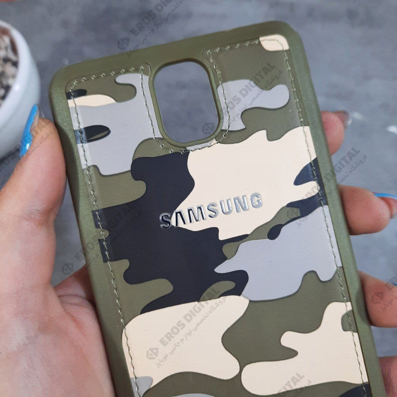 قاب گوشی Samsung Galaxy Note 3 پشت چرم چریکی — تصویر ۴