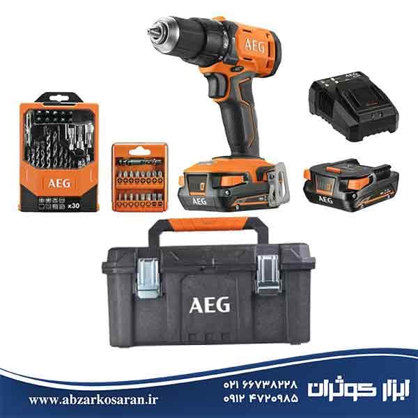 کیت دریل چکشی شارژی آاگ AEG مدل BSB18G4-202TB-LK2