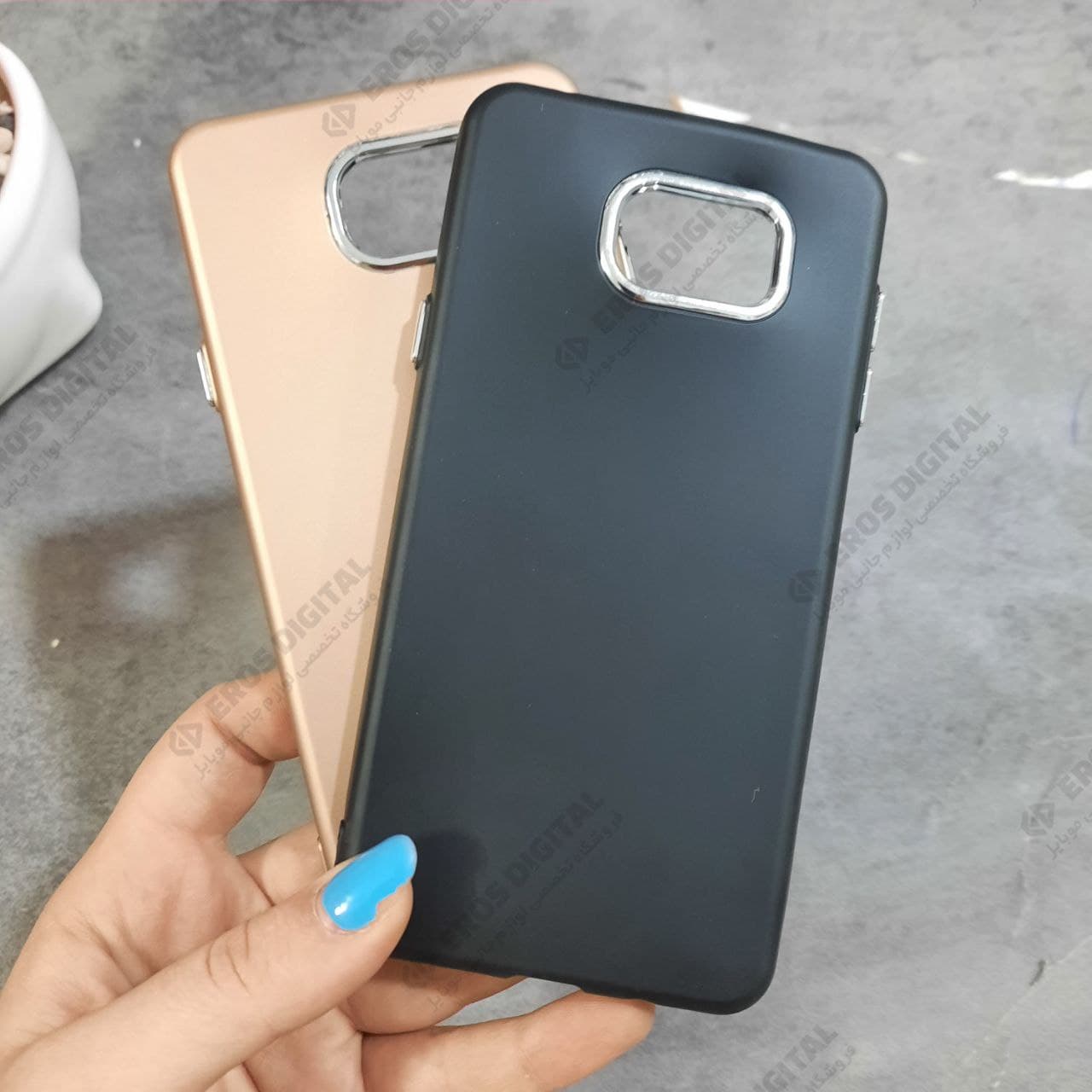 قاب گوشی Samsung Galaxy A7 2016 مدل ژله ای سیلور رینگ