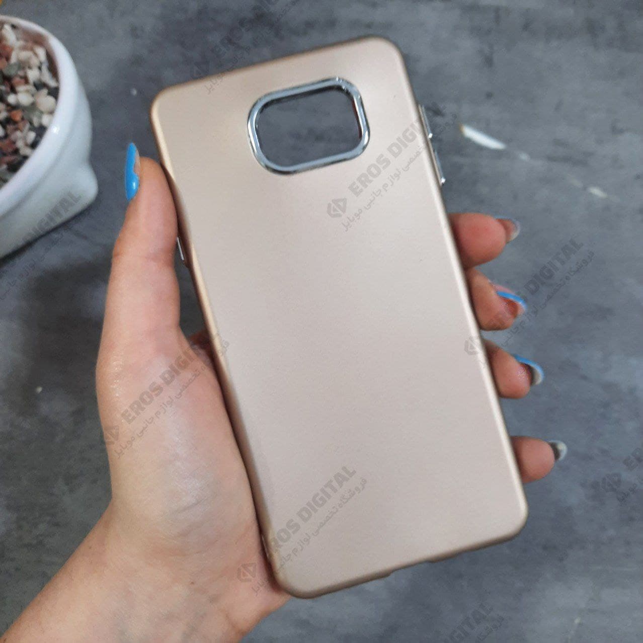 قاب گوشی Samsung Galaxy A7 2016 مدل ژله ای سیلور رینگ — تصویر ۳