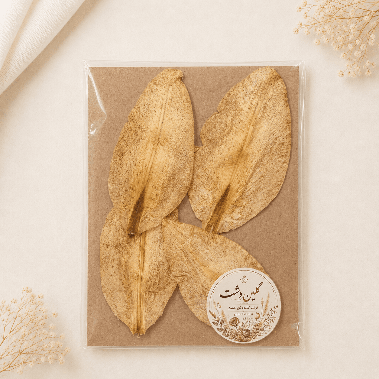 گلبرگ لیلی رز خشک طبیعی – زرد-لیموییِ ملایم (۴ عددی)