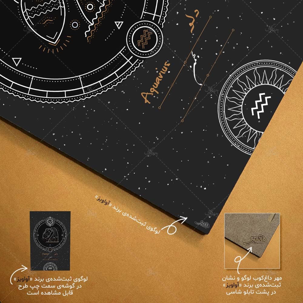 تابلو شاسی آواویز مدل نماد ماه تولد بهمن کد 4G4011 — تصویر ۹