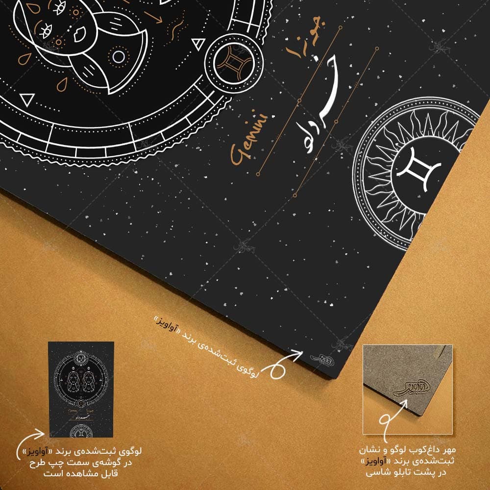تابلو شاسی آواویز مدل نماد ماه تولد خرداد کد 4G7003 — تصویر ۷