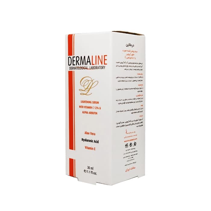 سرم روشن کننده ی صورت حاوی آربوتین و 12% ویتامین C درمالاین — تصویر ۲