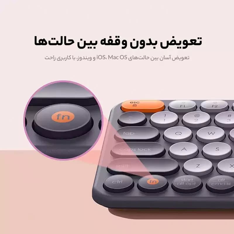 کیبورد بیسیم بیسوس مدل K01A Tri-Mode — تصویر ۵