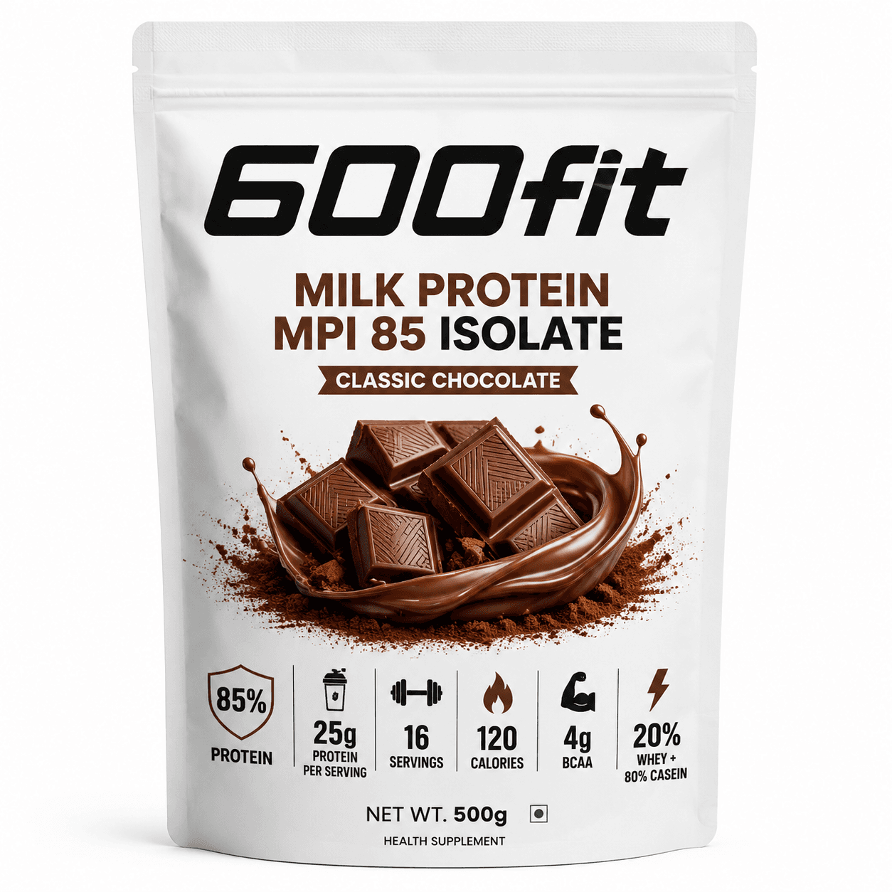 پروتئین شیر ایزوله (MPI 85%) طعم شکلات کلاسیک 500 گرمی