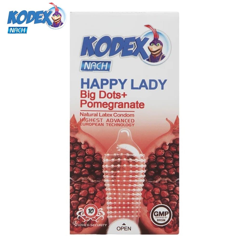 کاندوم ناچ کدکس هپی لیدی Happy Lady بسته 10 عددی