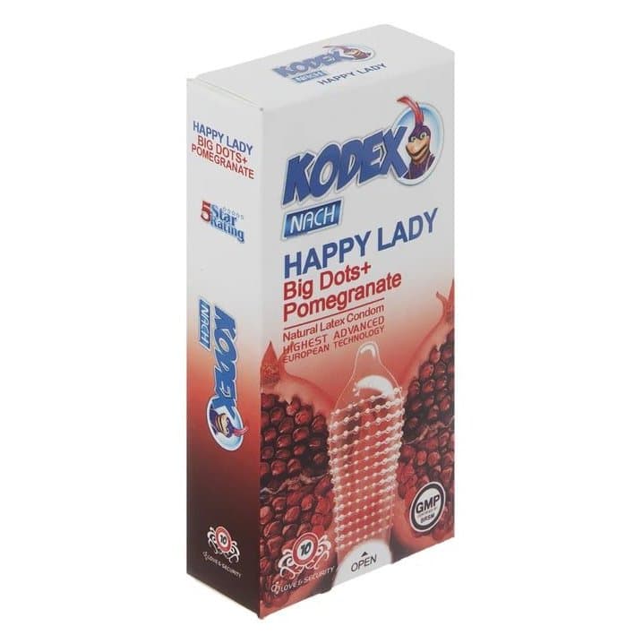 کاندوم ناچ کدکس هپی لیدی Happy Lady بسته 10 عددی — تصویر ۲
