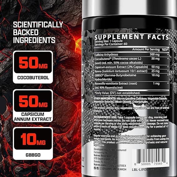 لیپو سیکس hardcore ناترکس | Nutrex Lipo-6 HardCore — تصویر ۳